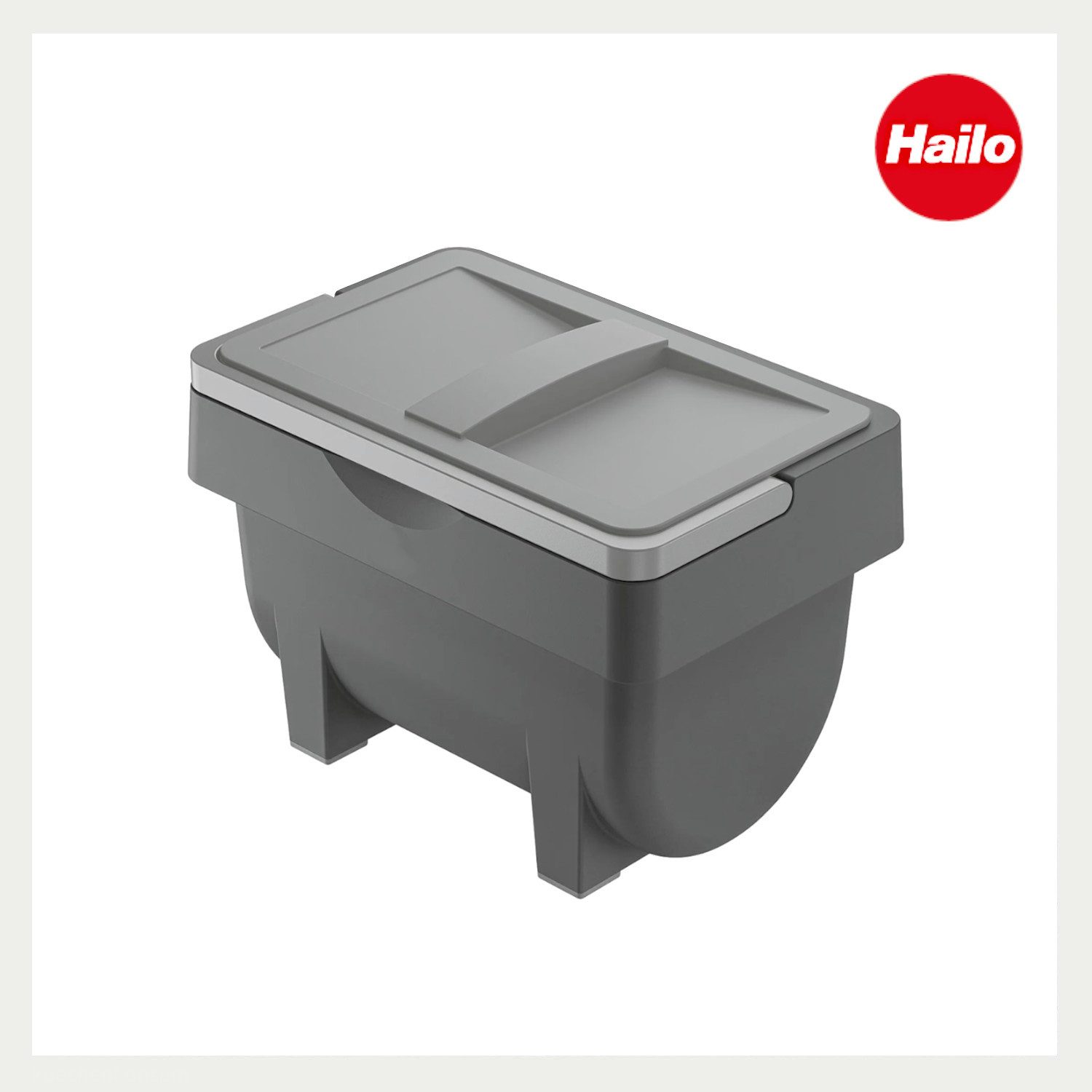 Hailo Mülleimer Hailo Universaldepot 3204101 Kitty 4 Liter mit Henkel grau