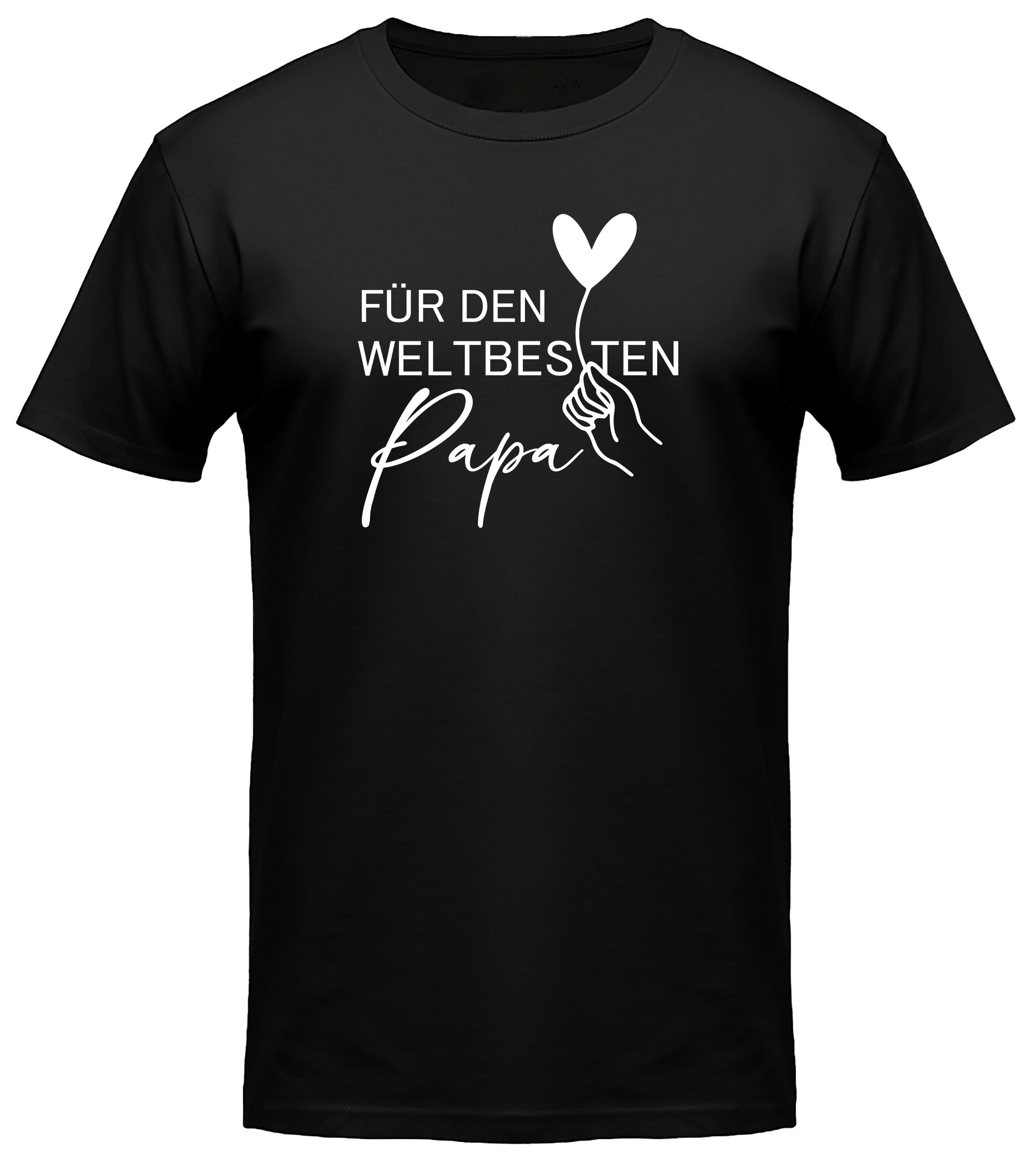 MyDesign24 T-Shirt Für den weltbesten Papa Vatertag T-Shirt schwarz kurzarm Regular Fit i850