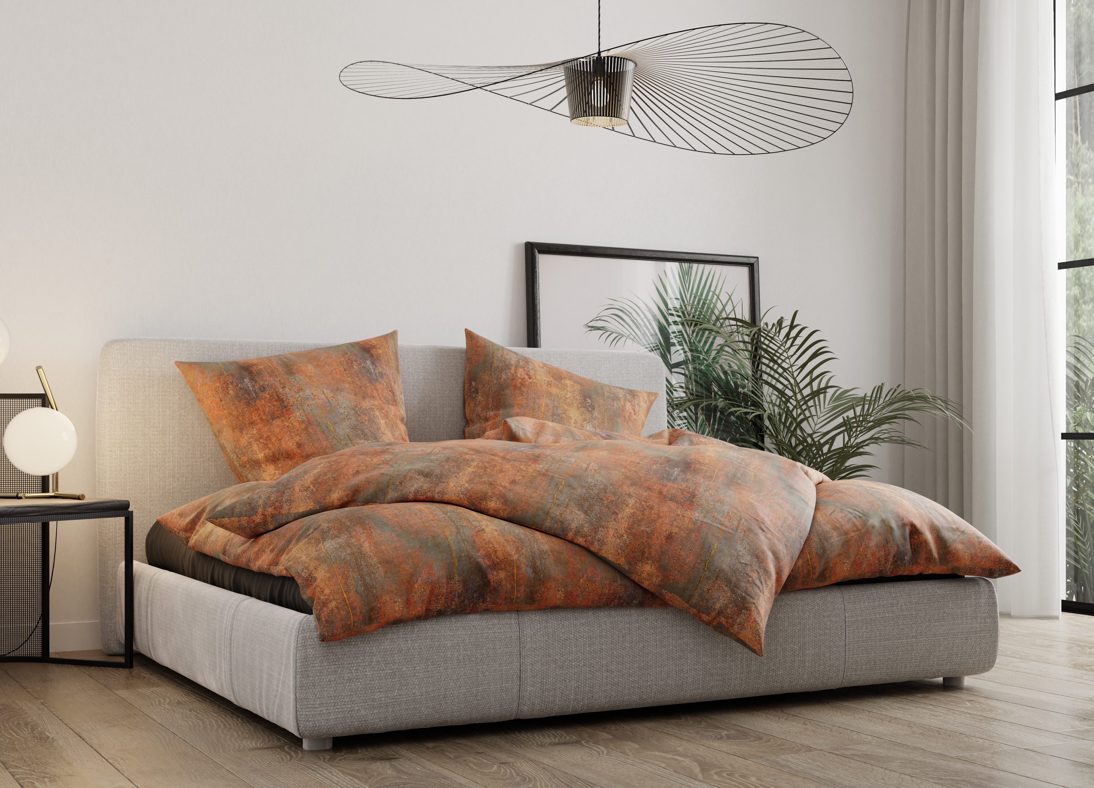 BETTWAESCHE-MIT-STIL Bettwäsche Mako Satin Bettwäsche Rost Design, Mako-Sat günstig online kaufen