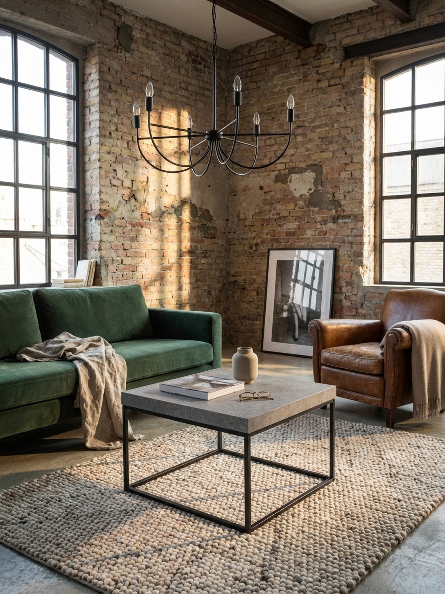 KADIMA DESIGN Couchtisch Couchtisch 60x60x38 cm Grau Sofatisch in Beton-Optik Modern, Design (Metallbeine), Wohnzimmertisch Quadratisch, Loungetisch Klein, Kaffeetisch