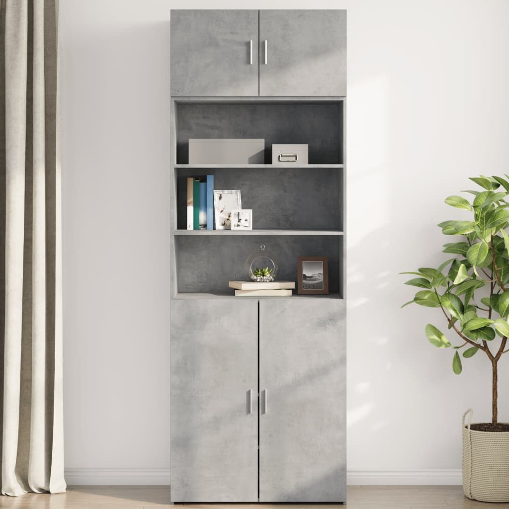 vidaXL Hängeschrank Wandschrank Betongrau 80x42,5x40 cm günstig online kaufen