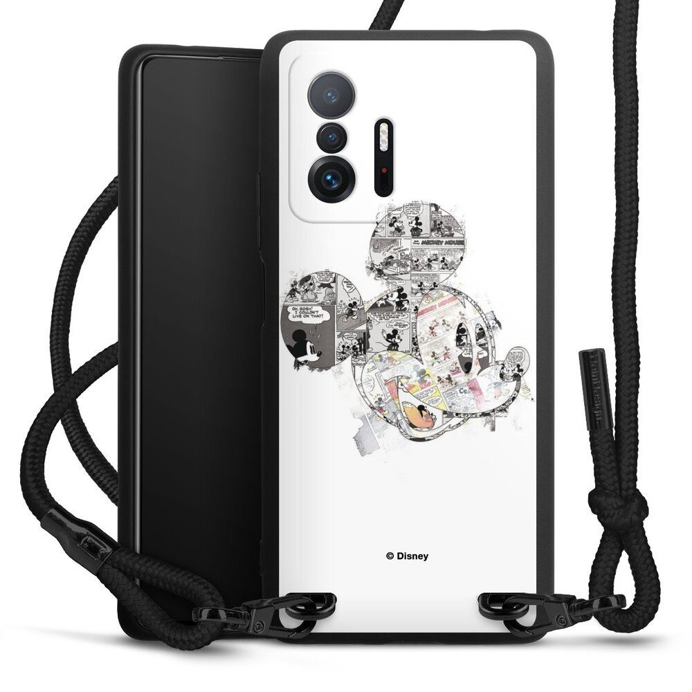 DeinDesign Handyhülle Mickey Mouse Offizielles Lizenzprodukt Disney Mickey Mouse - Collage, Xiaomi 11T Pro 5G Premium Handykette Hülle mit Band Case zum Umhängen