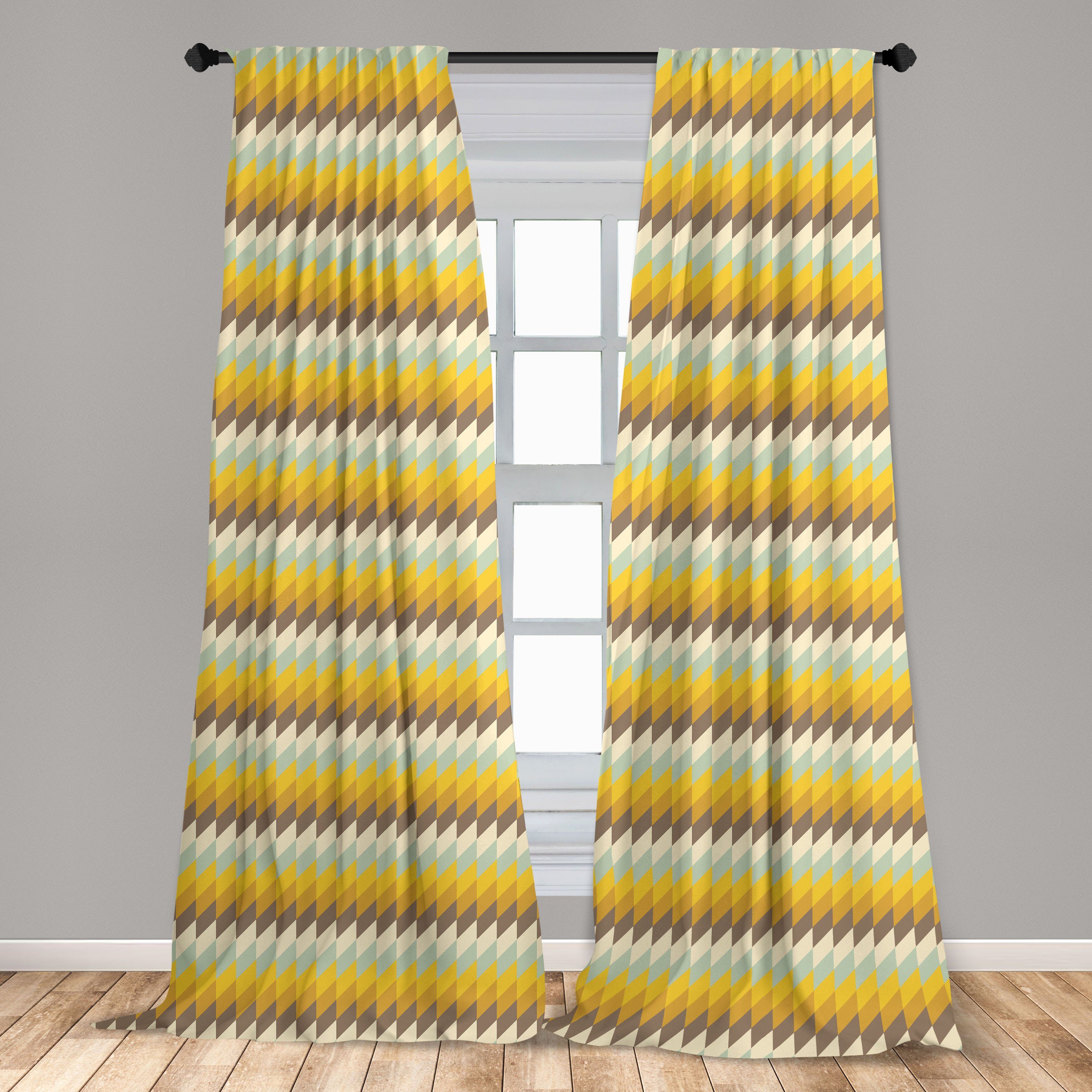 Gardine Vorhang für Wohnzimmer Schlafzimmer Herringbone Microfaser, Dekor, Geometrisch Abakuhaus, Mosaik-Linien