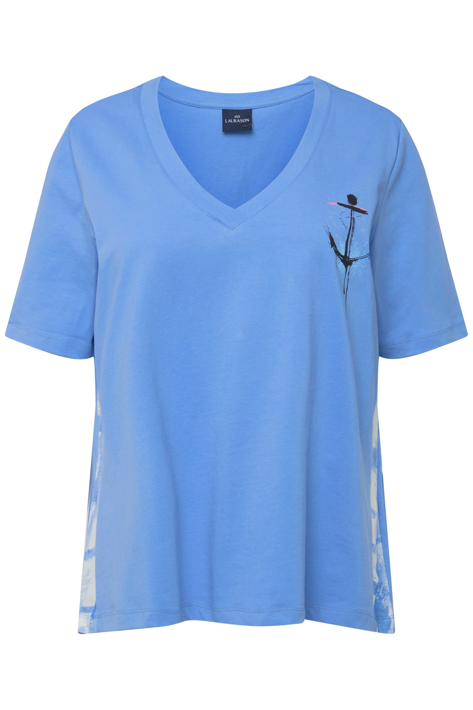 Laurasøn T-Shirt T-Shirt A-Line seitliches Karo günstig online kaufen