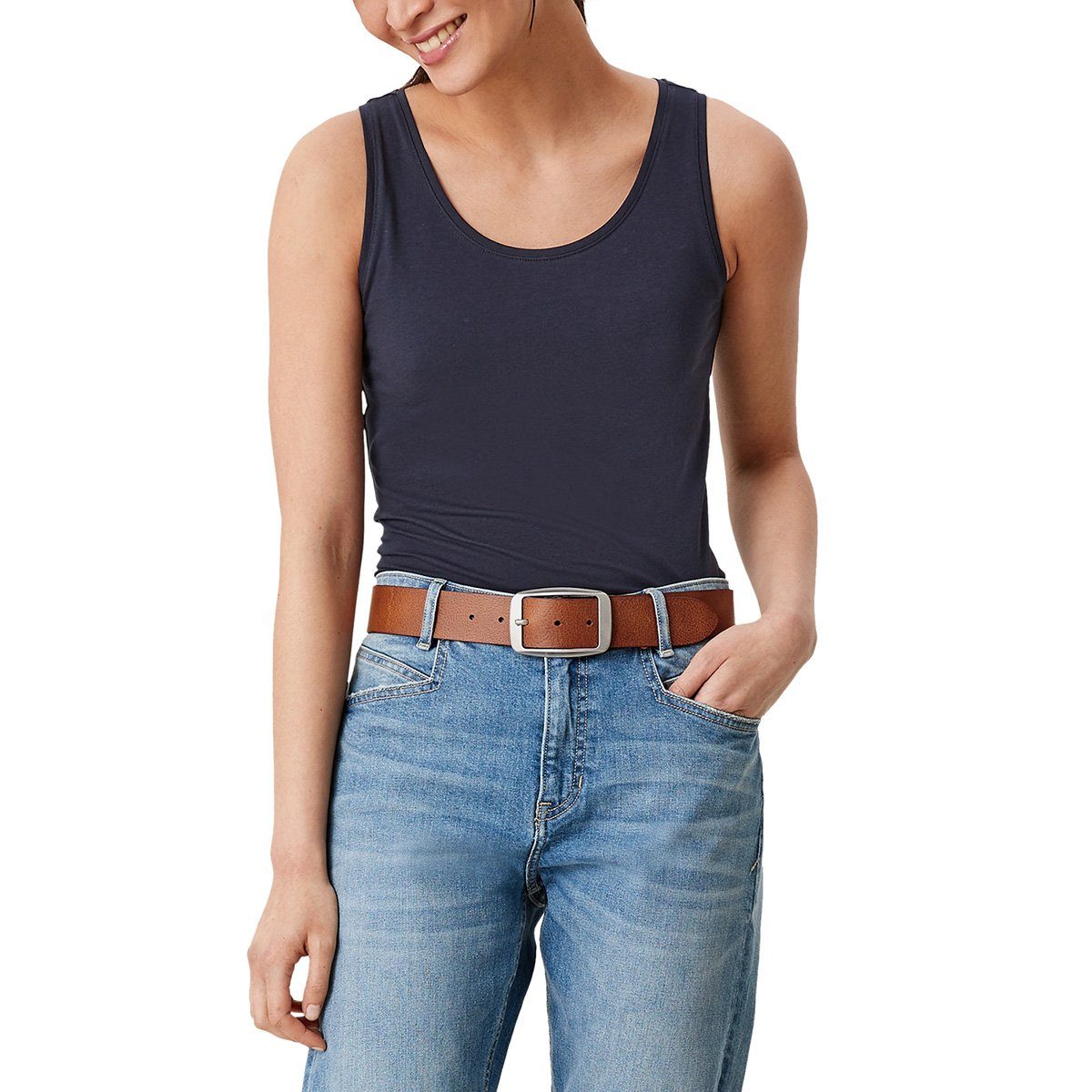 s.Oliver Ledergürtel Damen Leder Gürtel Belt Frauen Ledergürtel cognac 2112 günstig online kaufen