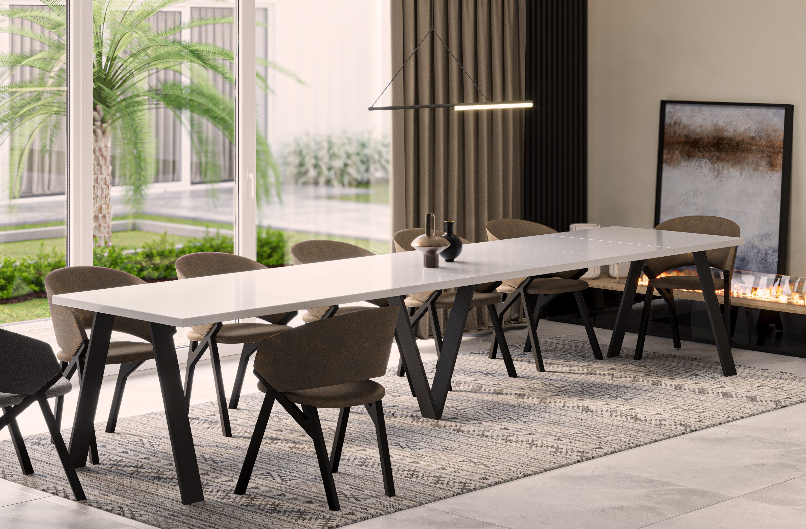 Endo-Moebel Esstisch Lungo XXL 130-405 cm, günstig online kaufen