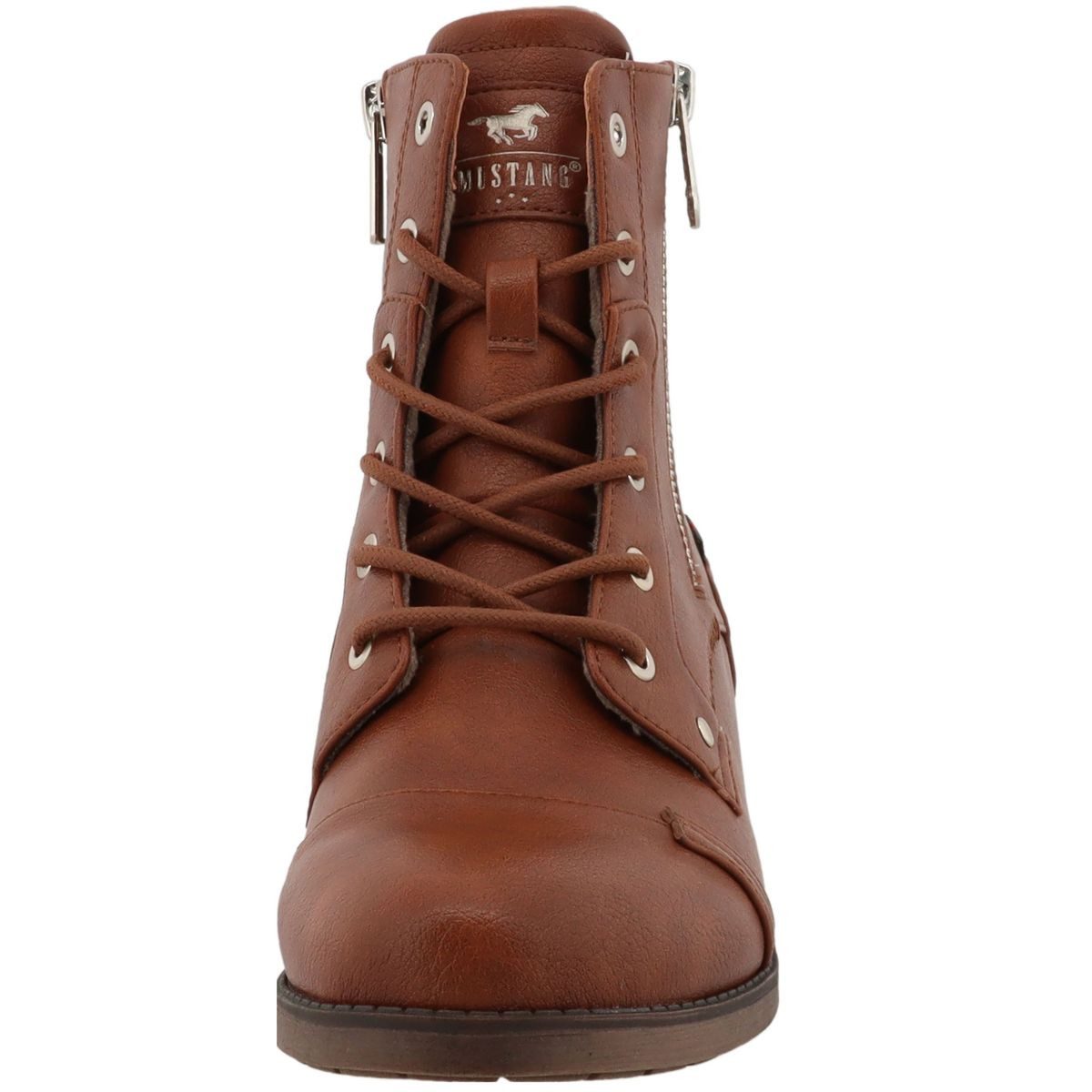 Mustang Shoes 15M0062011-cognac Stiefelette Kurzstiefel mit Schnürung und Reißverschluss – Bild 5 von 5