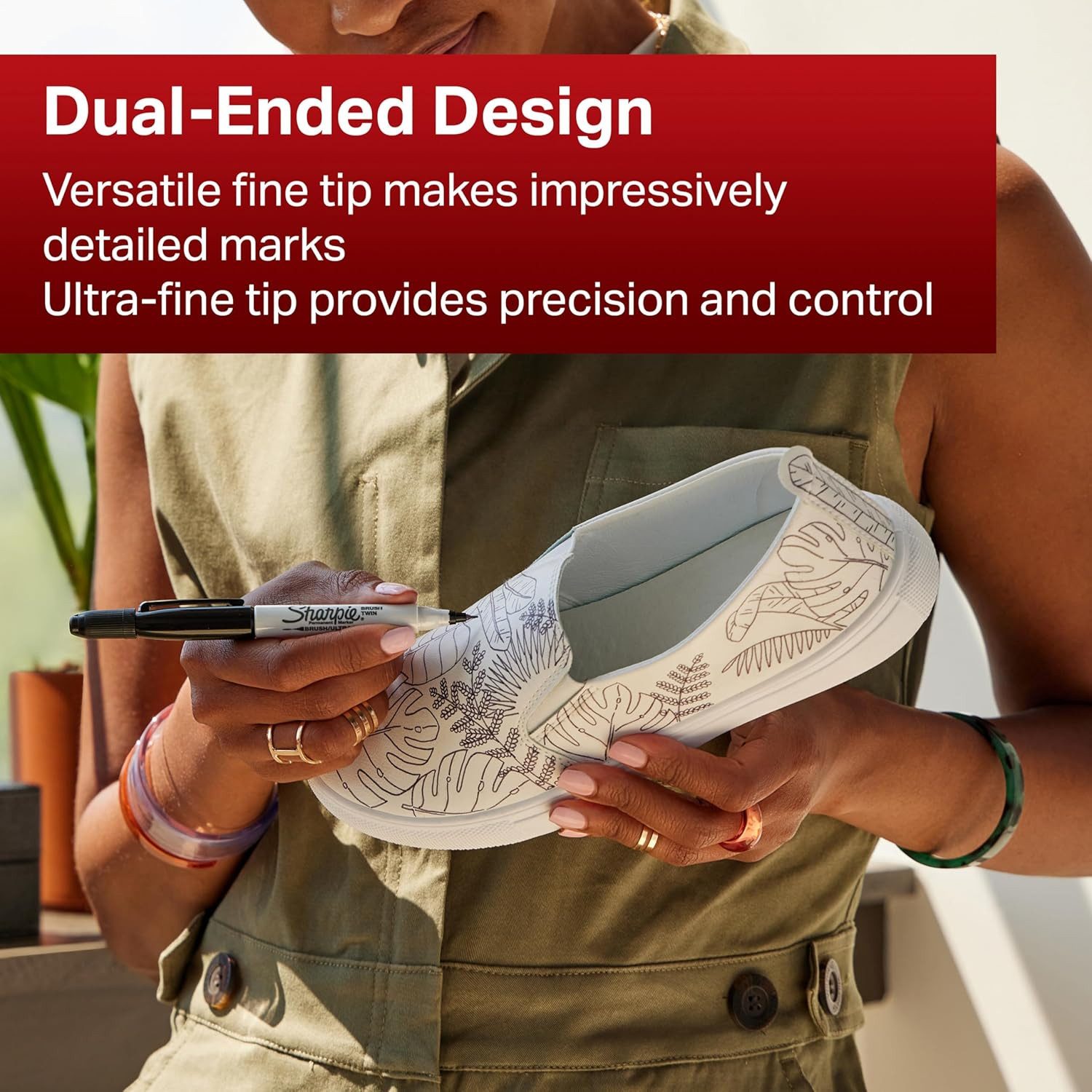 Sharpie Filzstift Sharpie PermMarker Twin Tip Schwarz 1er