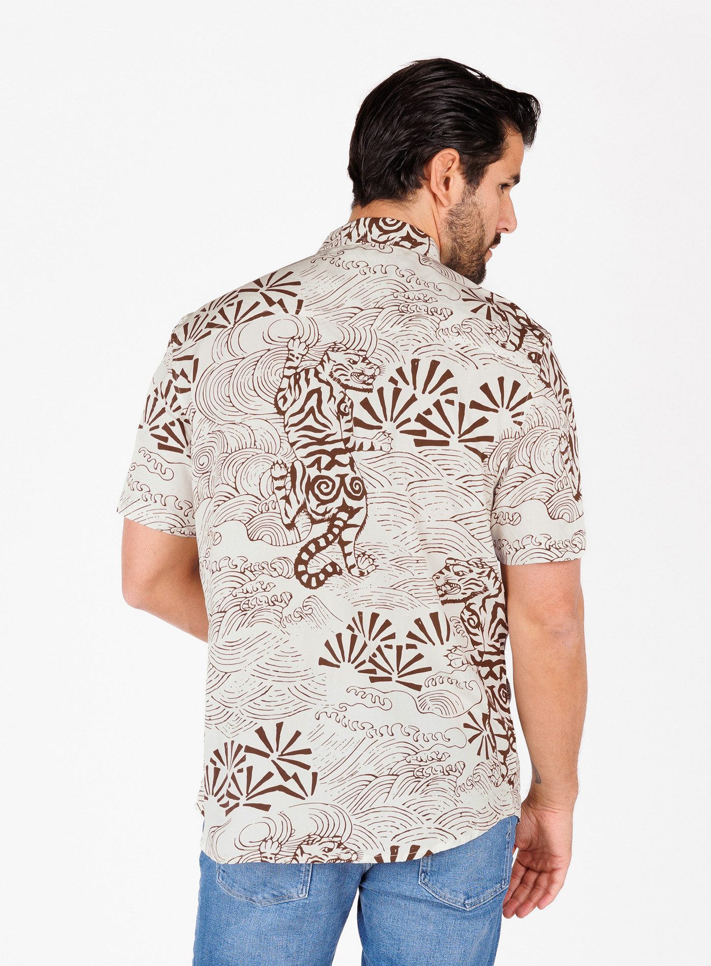 Key Largo Kurzarmhemd MSH RESORT 1/2 patterned (1-tlg)