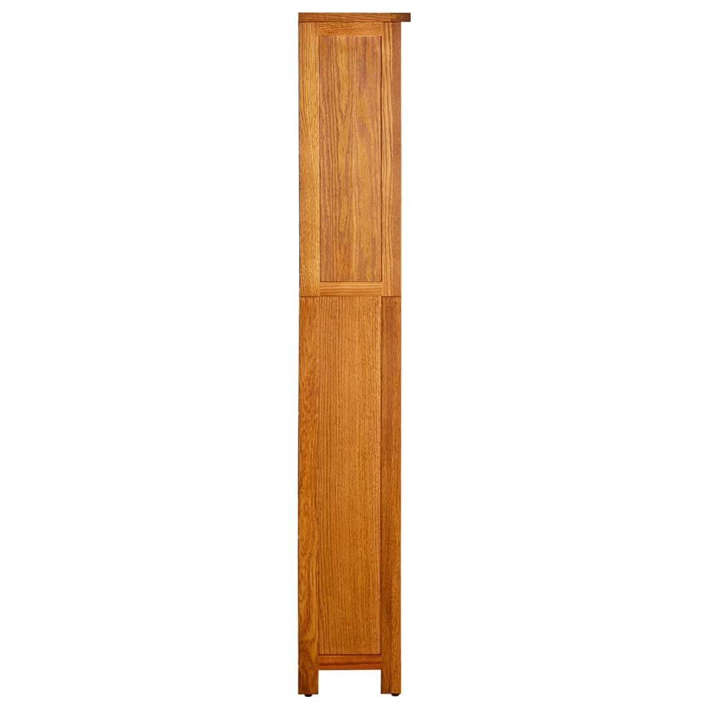 furnicato Bücherregal Massivholz mit Eichenfurnier 70x22x140 cm in Naturholz, 1-tlg.