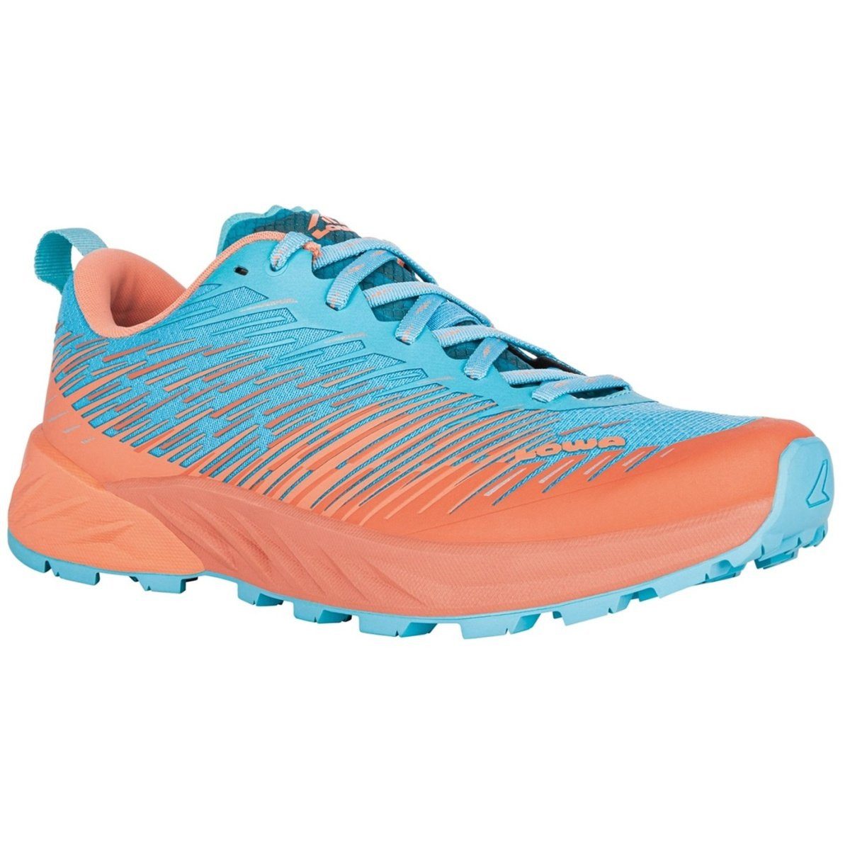 Lowa Amplux (Synthetik, Leichtigkeit) orange/arktisblau Damen Laufschuh