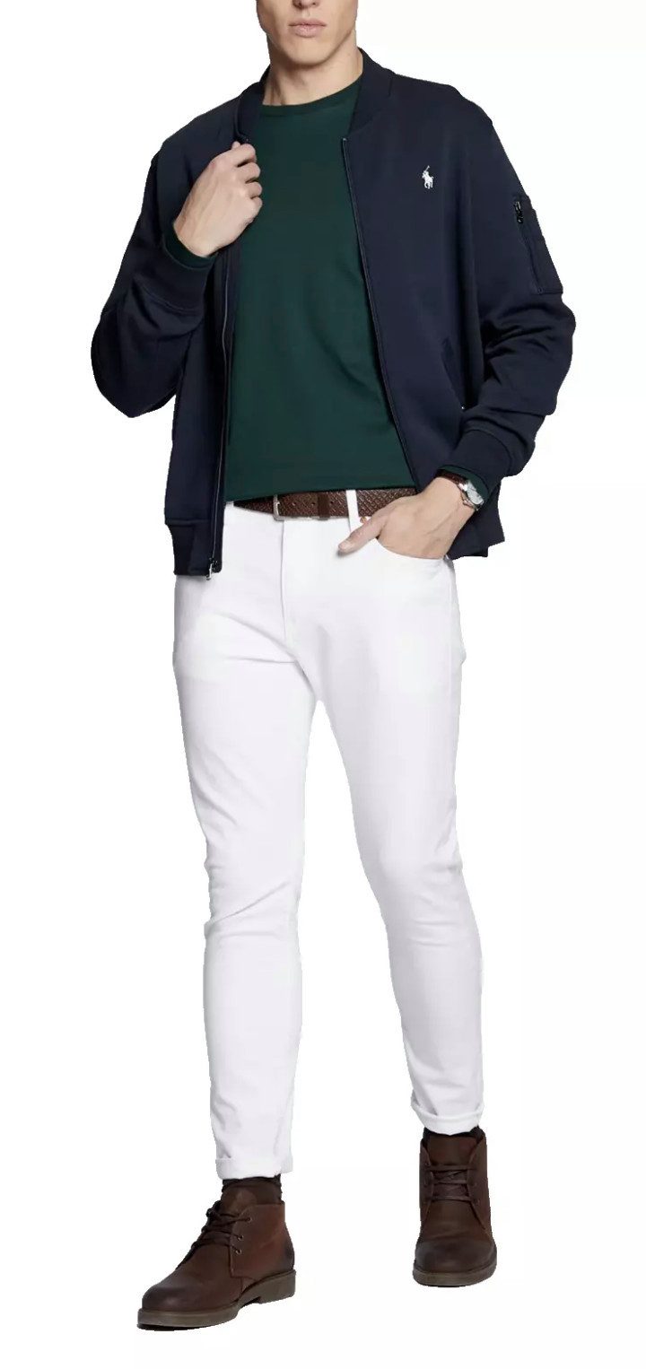 Polo Ralph Lauren Longsleeve T-shirt Sweatshirt Custom Slim Fit kontrastierendem Logo-Stick und gerippten Bündchen