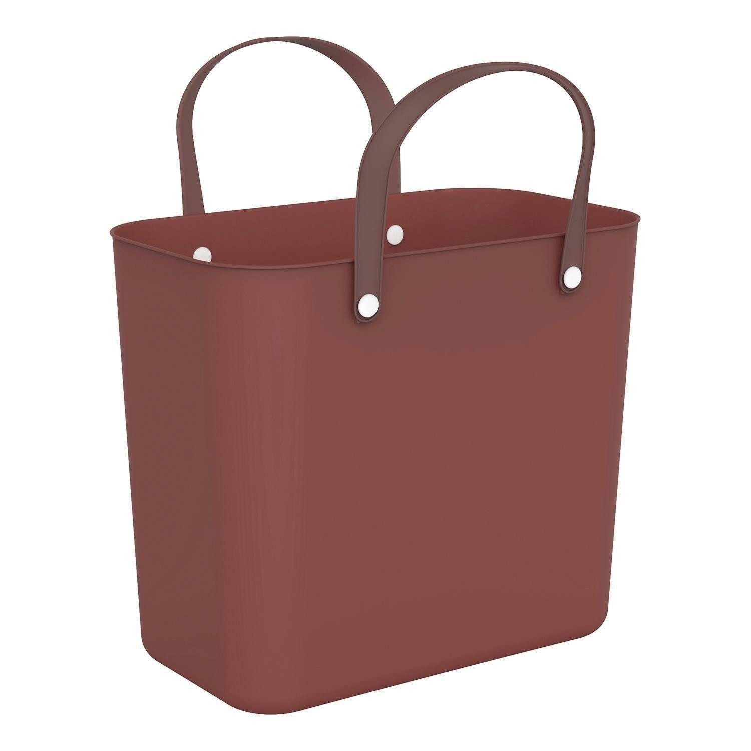 ROTHO Tragetasche Einkaufstasche ALBULA, 25 Liter, Rot, Kunststoff, ergonomische Tragegriffe, B 40 x H 34 x T 23,5 cm