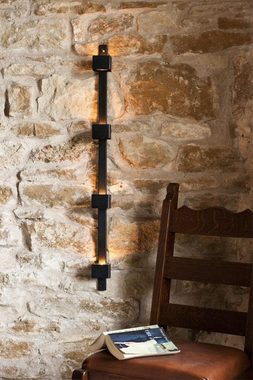 DanDiBo Teelichthalter Wandteelichthalter aus Metall Schwarz Wand Four Wandkerzenhalter 92 cm Teelichthalter Kerzenhalter