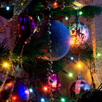 Salcar LED-Lichterkette LED Lichterkette Weihnachtsbaum mit Ring weihnachtsbaumbeleuchtung, Wasserdicht/ 9 Modi/ 10 Girlanden/ 3m für 120cm-350cm Tannenbaum