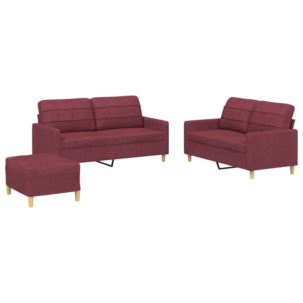 vidaXL Sofa 3-tlg. Sofagarnitur mit Kissen günstig online kaufen