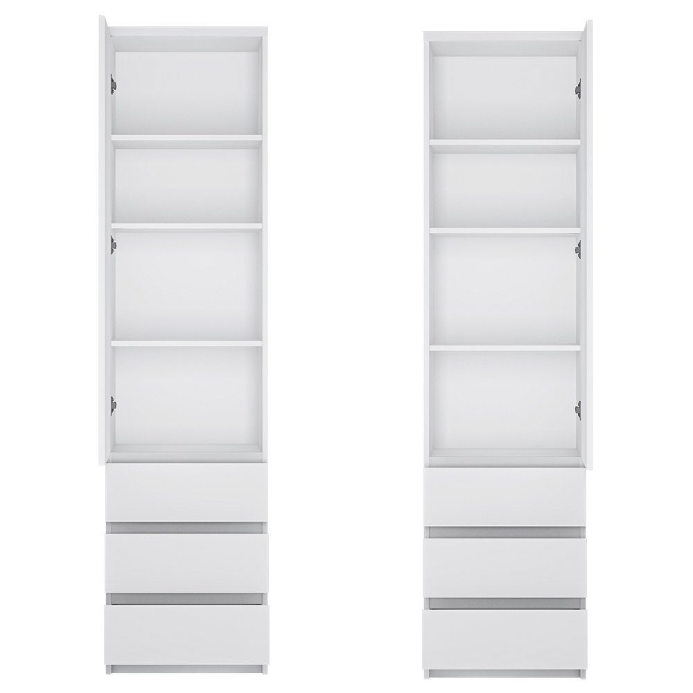 Lomadox Regal FORTALEZA-129, in weiß, 1 Tür, 3 Schubladen, B/H/T ca. 50,1/2 günstig online kaufen