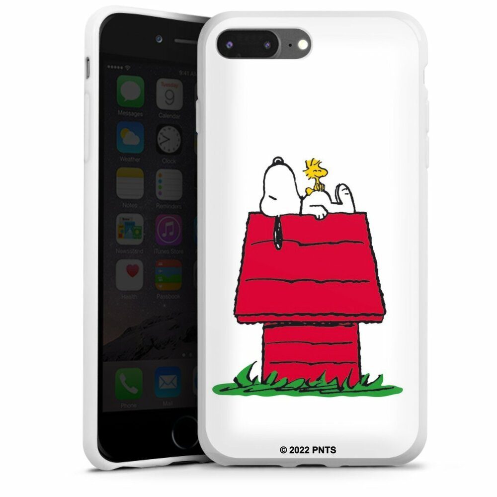 DeinDesign Handyhülle Snoopy Offizielles Lizenzprodukt Peanuts Snoopy and Woodstock Classic, Apple iPhone 8 Plus Silikon Hülle Bumper Case Handy Schutzhülle