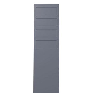 Bravios Briefkasten Briefkastenanlage Monolith for Four Grau Metallic