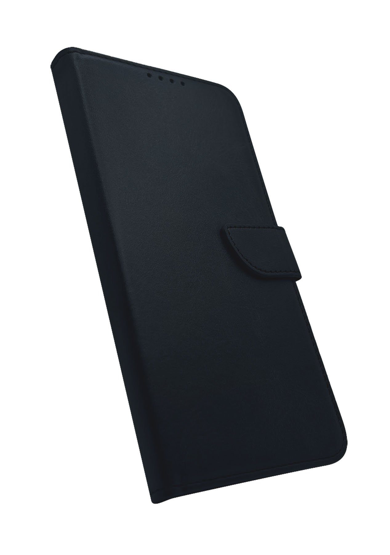 cofi1453 Handyhülle Buch Tasche "Smart" für Realme 8i Schwarz 6,6 Zoll, Kunstleder Schutzhülle Handy Wallet Case Cover mit Kartenfächern, Stan