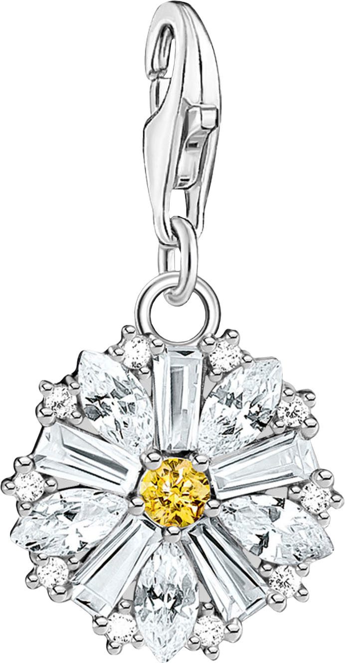 Charm-Einhänger Charm Lovely Daisy Zirkoniabesatz