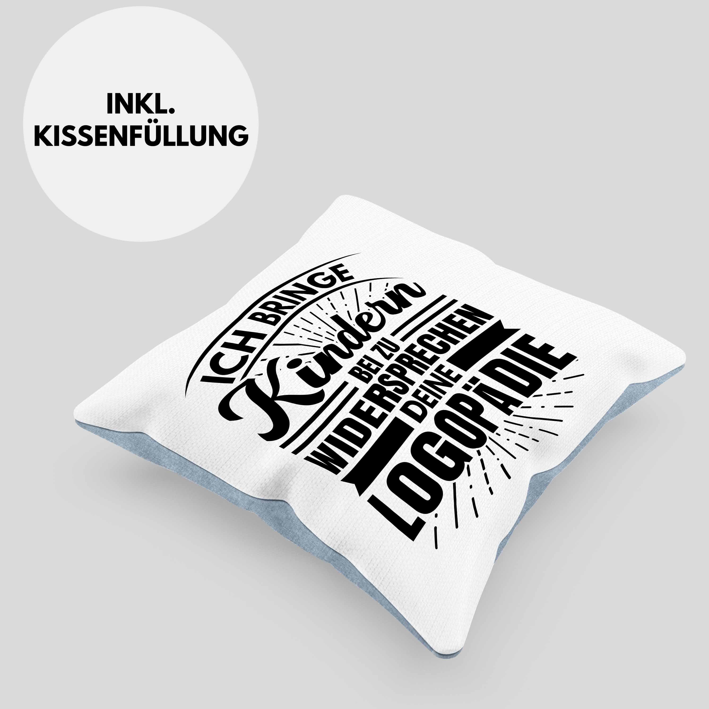 - 40x40 Ich Zu Dekokissen Bringe mit Widersprechen Trendation Logopädin Trendation Blau Dekokissen Bei Kindern Füllung Geschenk Kissen Logopäde Logopädie