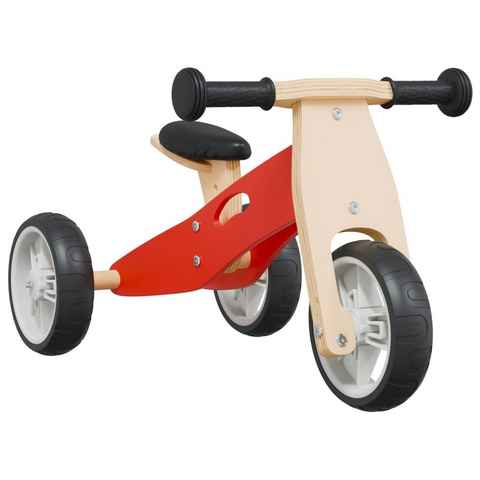 vidaXL Tretfahrzeug Laufrad für Kinder 2-in-1 Rot