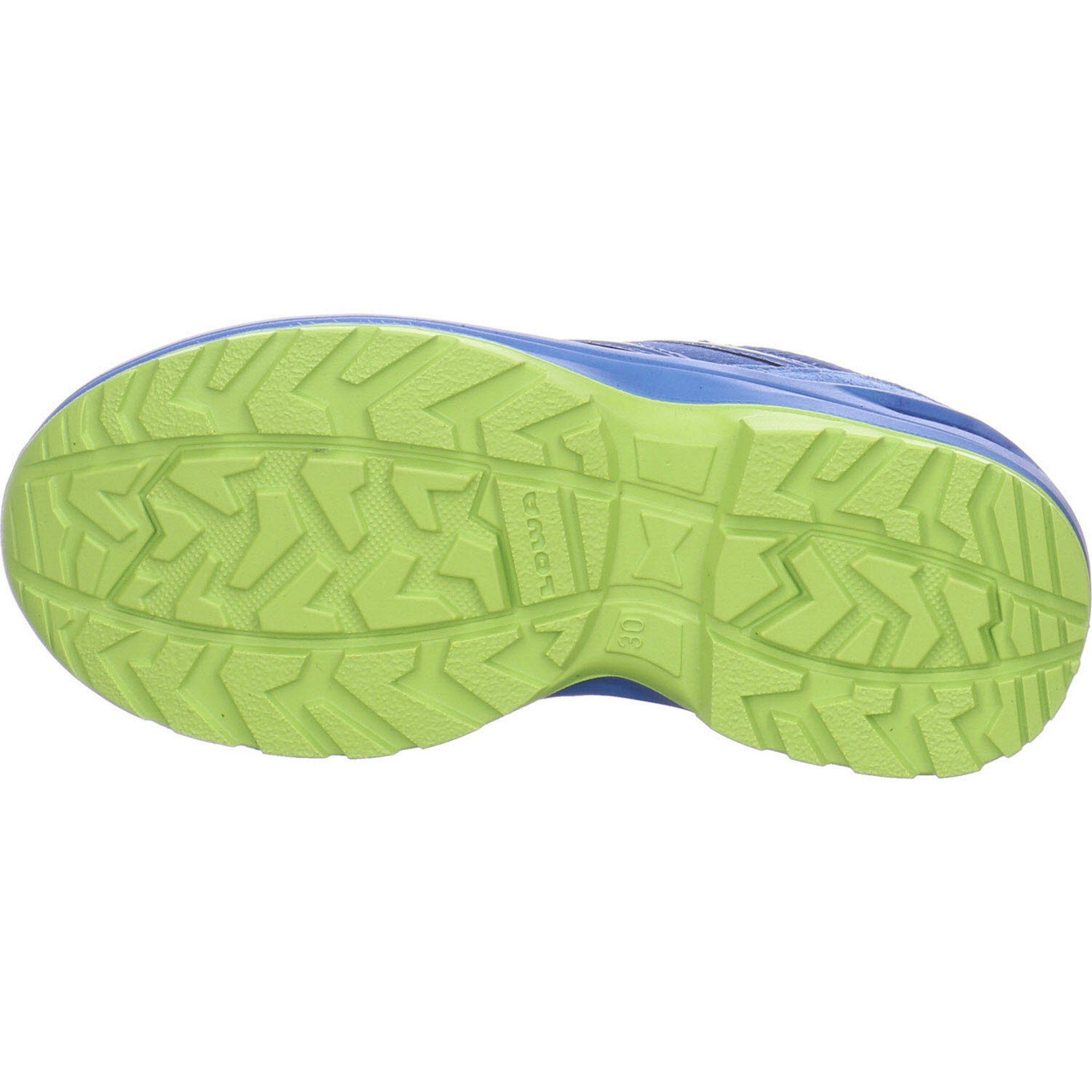 Outdoorschuh Jungen Synthetikkombination royal/limone Lowa Schnürhalbschuhe