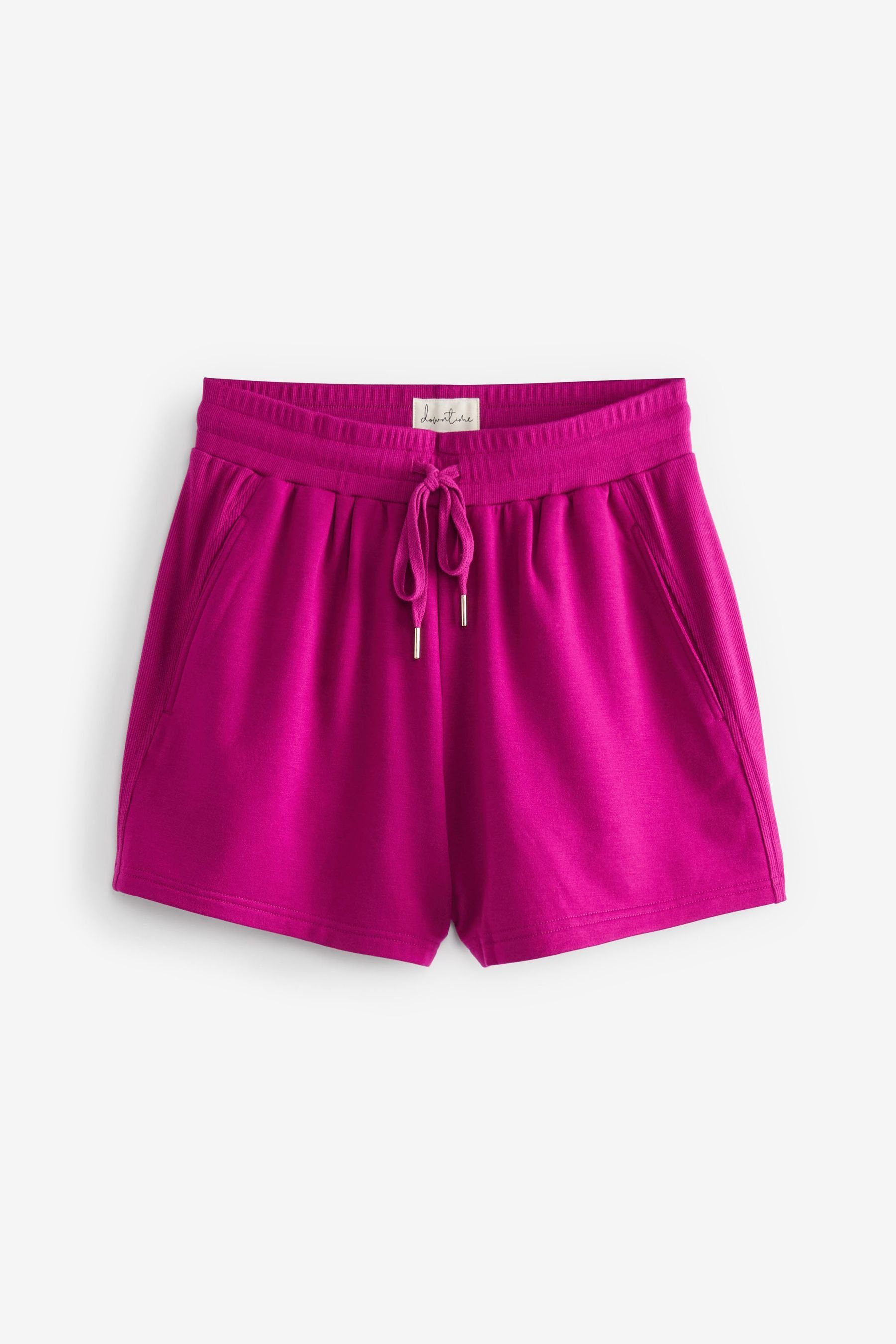 Pink (1-tlg) Shorts Relaxshorts aus Next Superweiche Viskose Purple