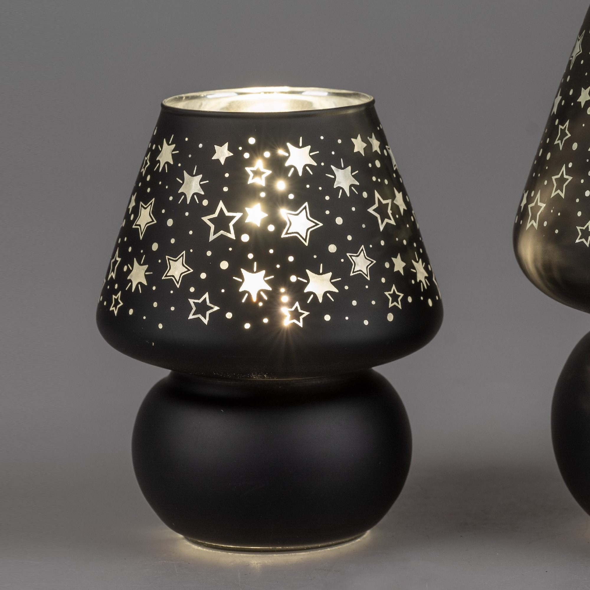 formano Nachttischlampe Festival, Mit Timerfunktion, Schwarz, Motiv: Sterne günstig online kaufen