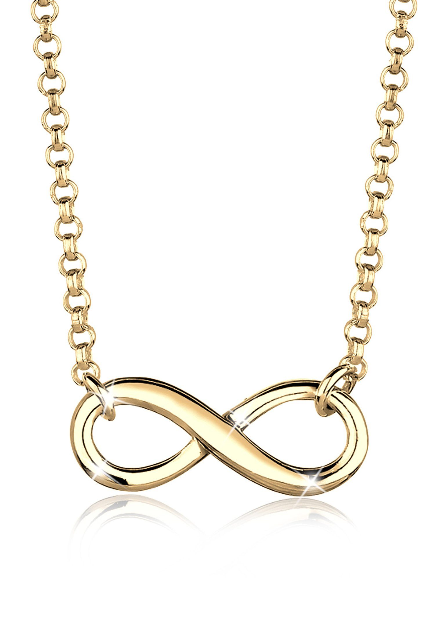 Elli Choker Choker Infinity Symbol Unendlichkeit 925 Silber Gold