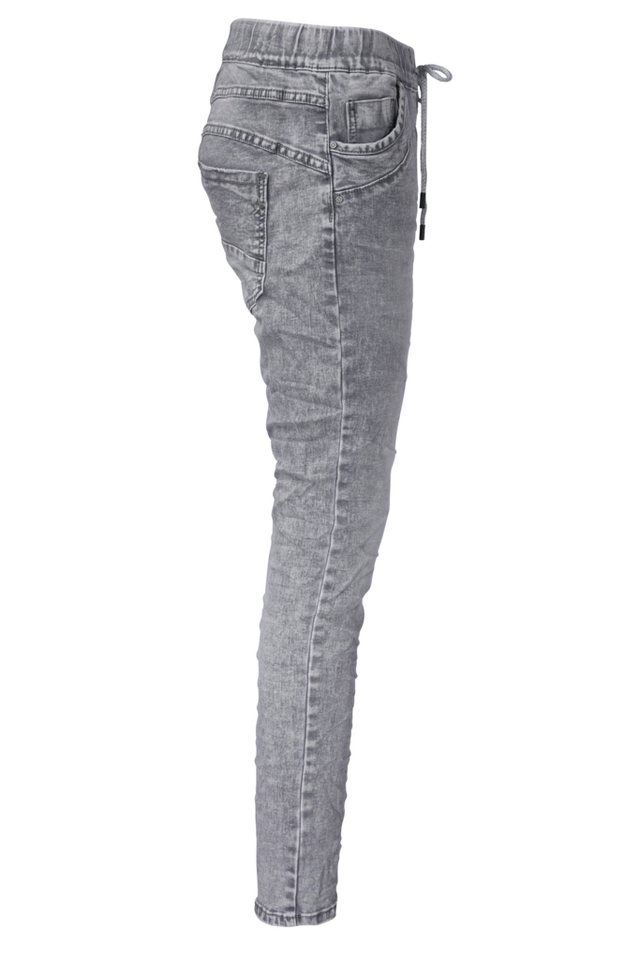 Jewelly Regular-fit-Jeans Joggpants Wohlfühlhose Jogging Baggy Jeans,  Bequeme Five-Pocket-Jeans