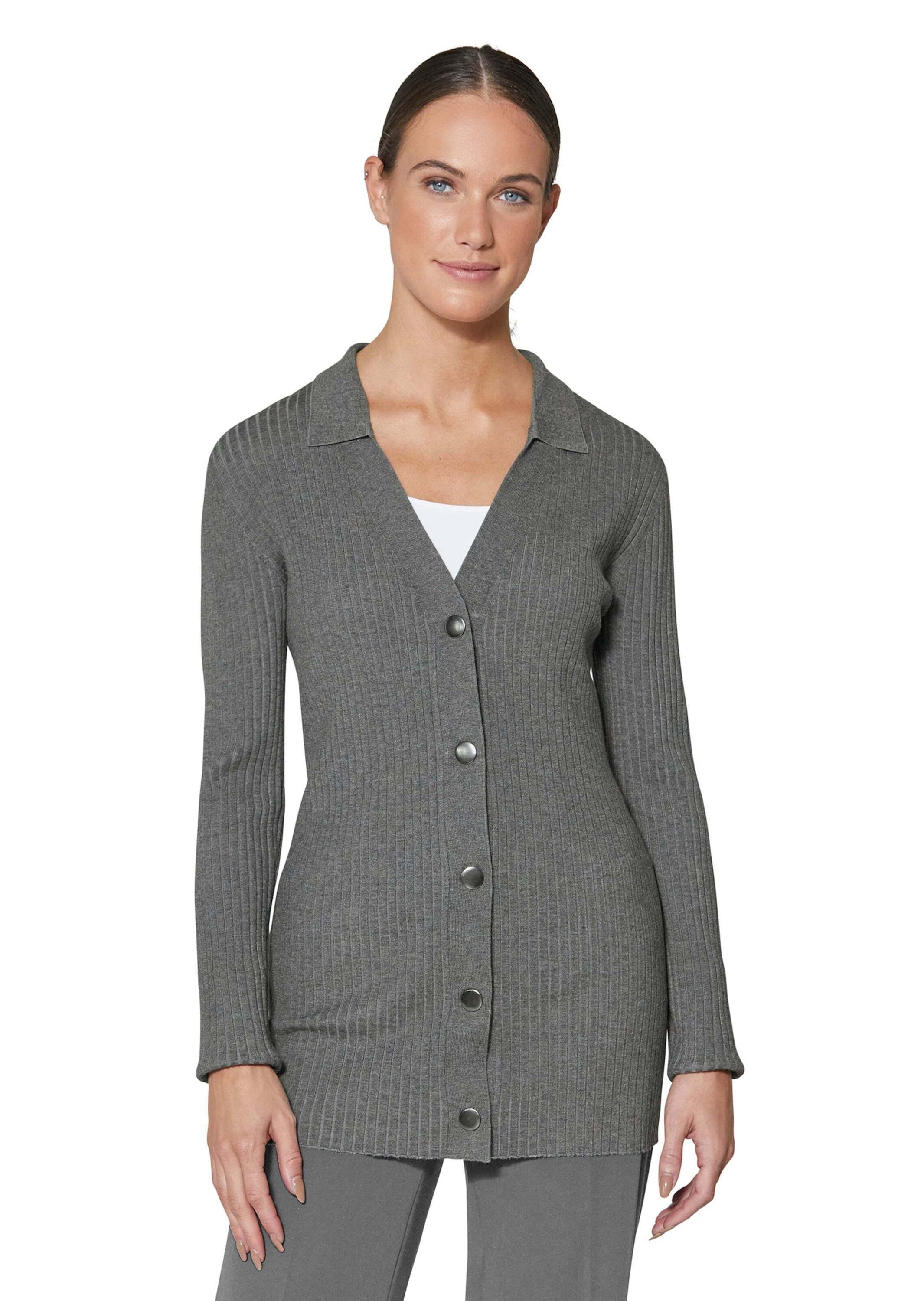 Strickjacke Schlichte Strickjacke in Long-Form