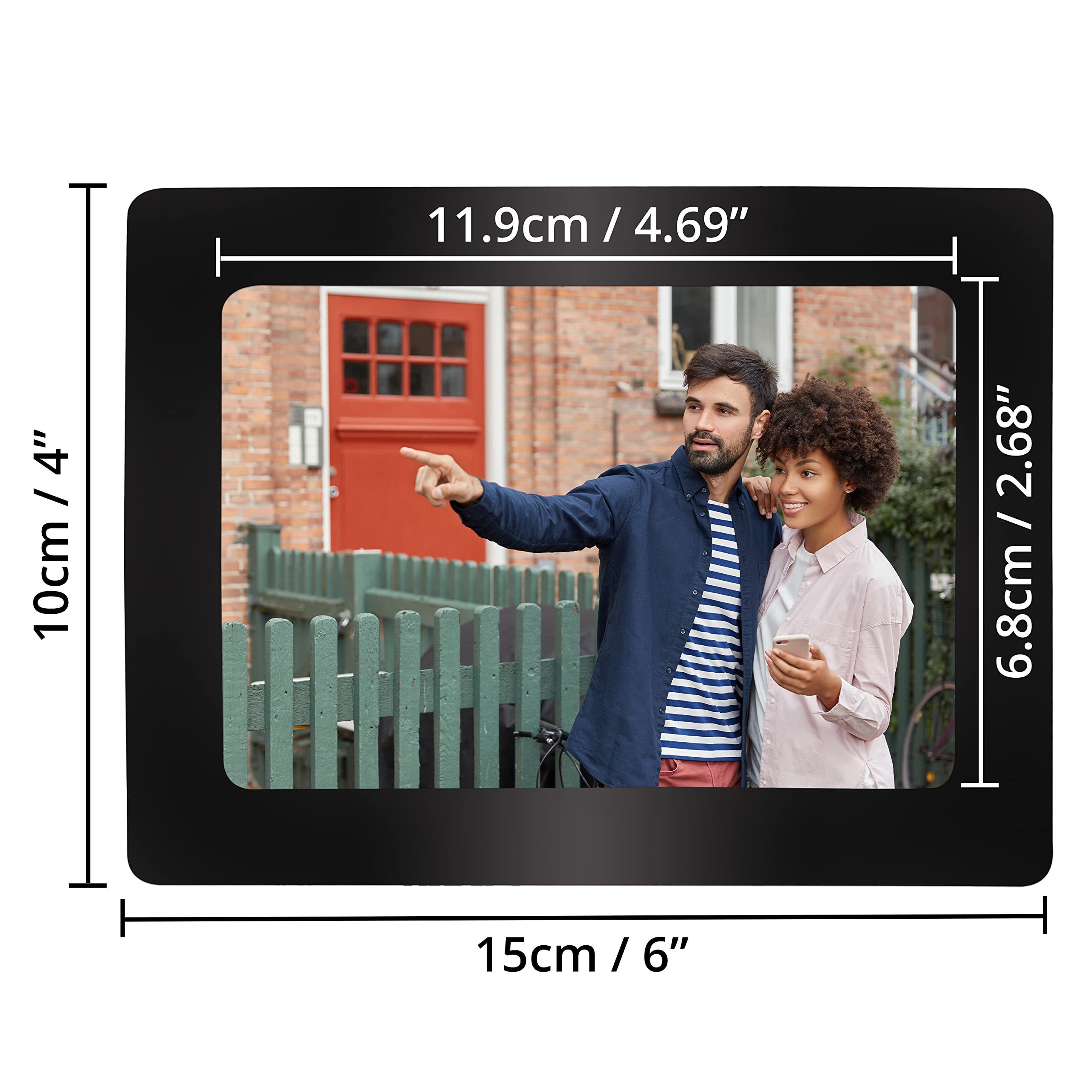 Belle Vous Einzelrahmen Schwarze Magnete für Kühlschrank - Magnetische Rahm günstig online kaufen