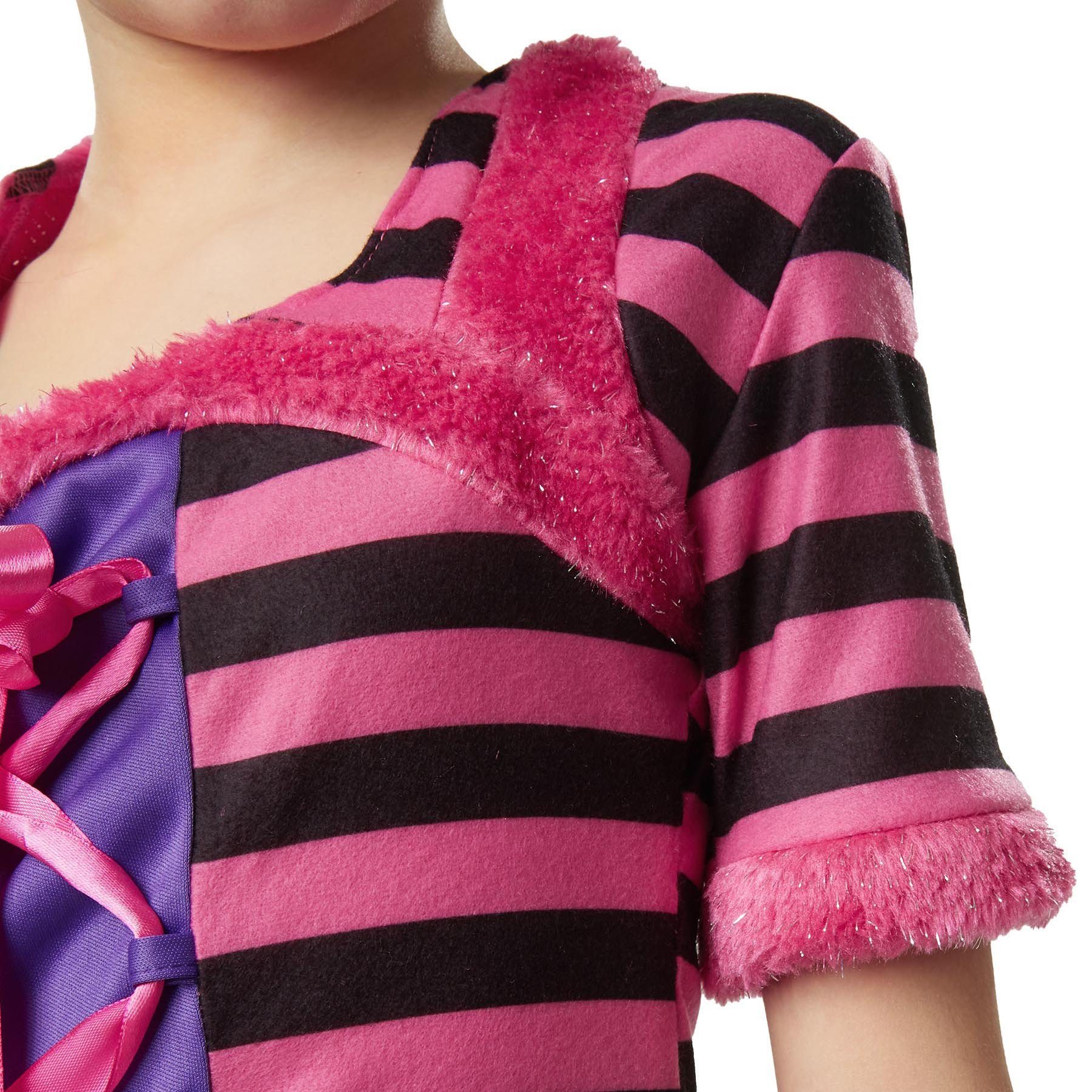 dressforfun Kostüm Kinderkostüm Galantes Grinsekätzchen, Schwarz-pink gestreiftes Katzenkostüm