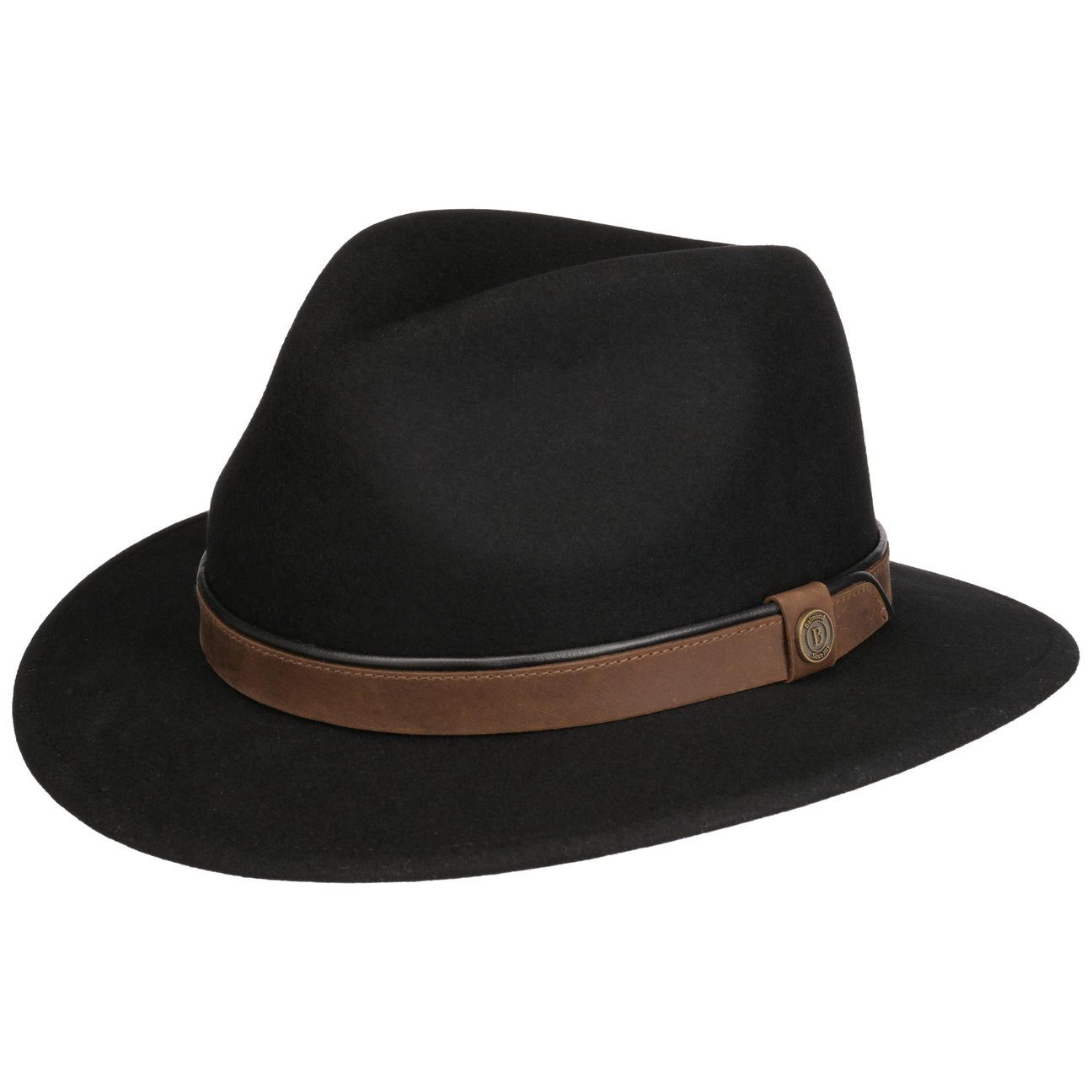 Balmoral Filzhut (1-St) Wollfilzhut mit Lederband