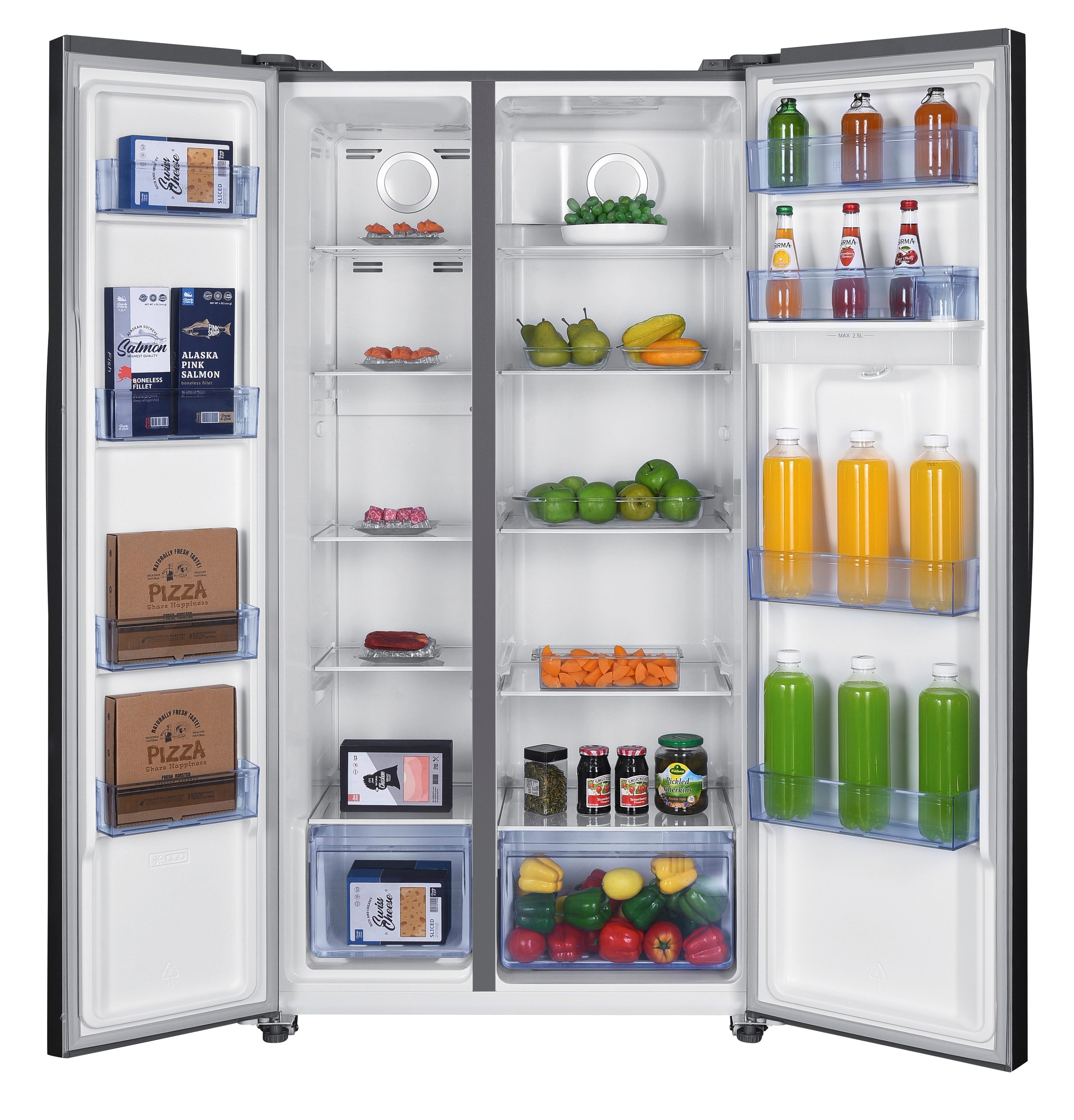 PKM Side-by-Side KS6.12D, 177.00 cm hoch, 91.00 cm breit, Holiday-Modus, Display & Touch Control, ECO-Modus