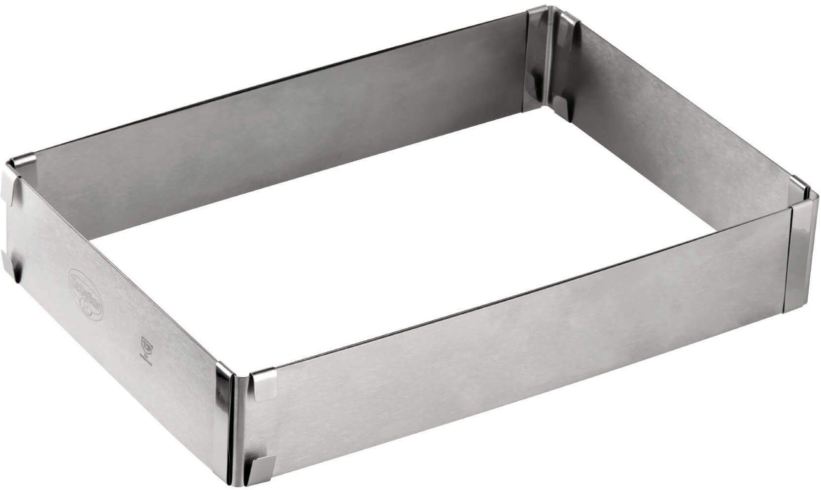 Dr. Oetker Küchenhelfer Backrahmen Backrahmen, verstellbar aus Edelstahl, Edelstahl, (1 tlg), für Torten und Kuchen, stufenlos anpassbar, spülmaschinenfest