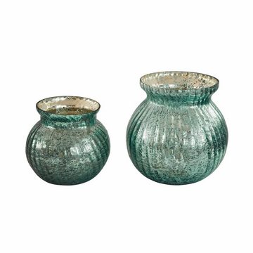 Mirabeau Tischvase Vase 2er Set Waltham blau/gold