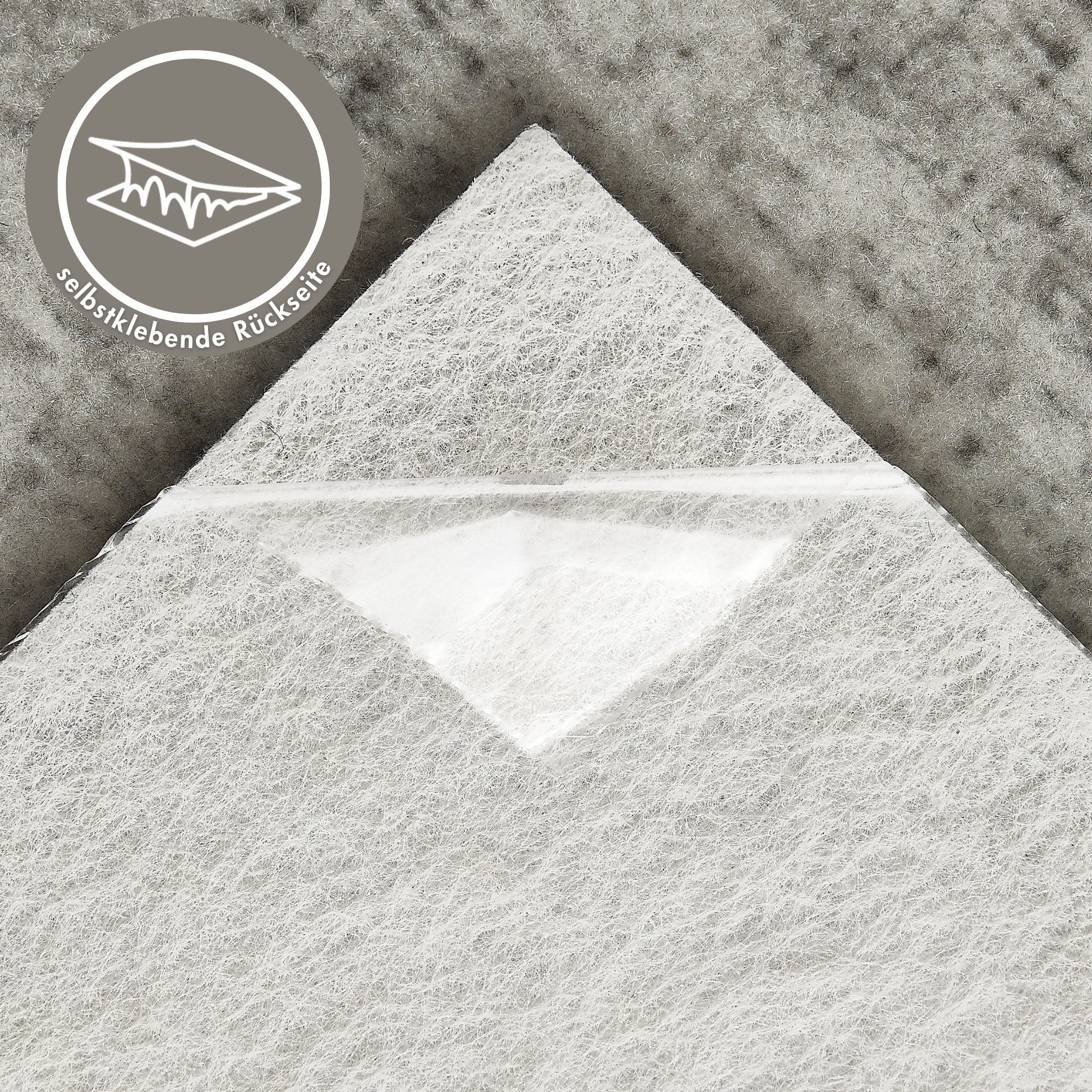 Andiamo Teppichfliese Paris Nadelfilz, Gesamthöhe 4 mm, quadratisch, 40x40 cm, selbstklebend, robust & strapazierfähig, 25 Stück (4 qm)