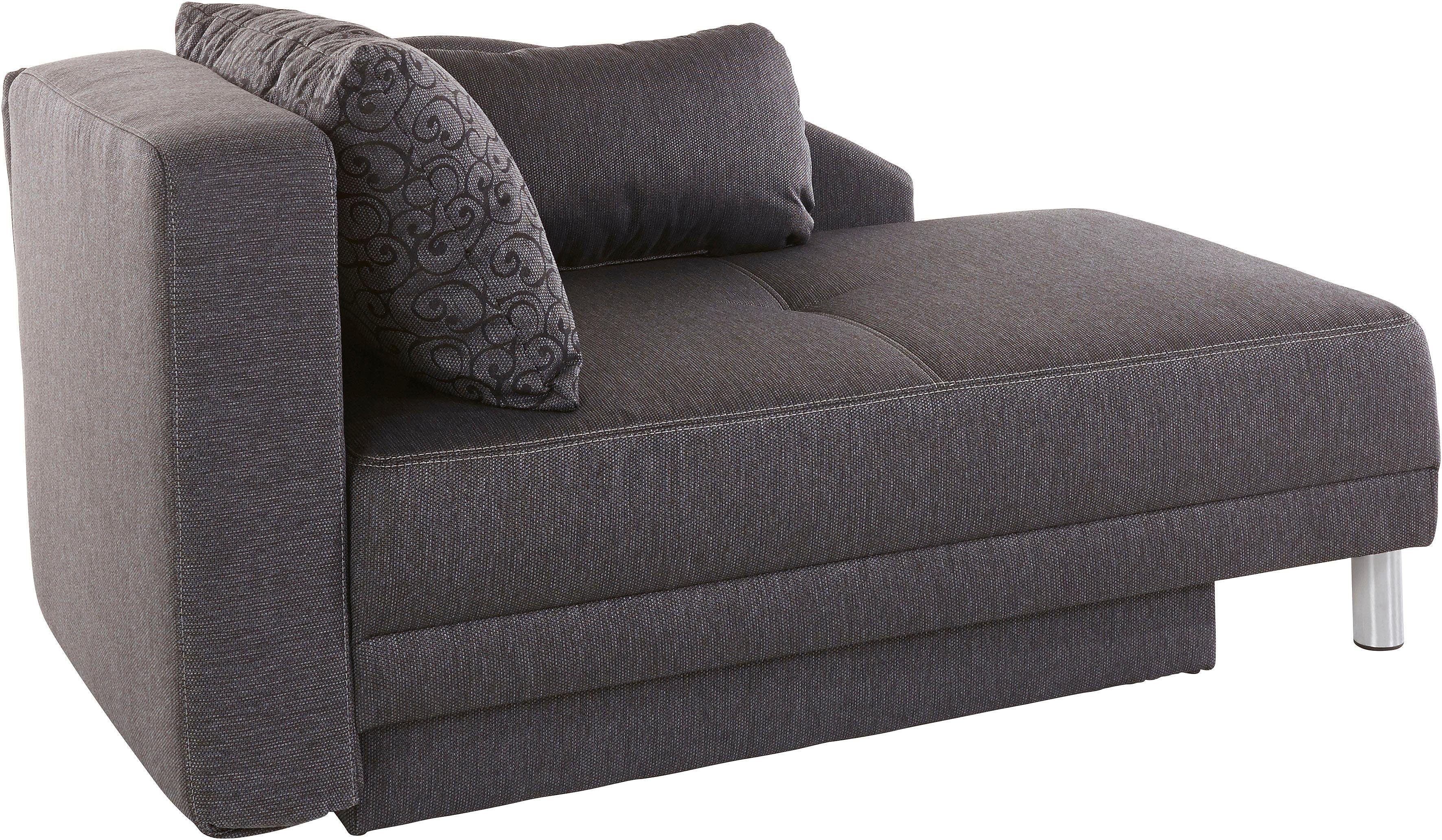 Jockenhöfer Gruppe Recamiere Roy, B: 149 cm, Liegefl. 84x200 cm, mit Bettfunktion, Bettkasten & Zierkissen, Federkern