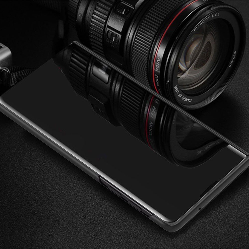 FITSU Handyhülle Spiegel Hülle für Samsung Galaxy S24 FE Handytasche 6,7 Zoll, Schlanke Klapphülle, elegantes Flipcase, Handyhülle mit Standfunktion