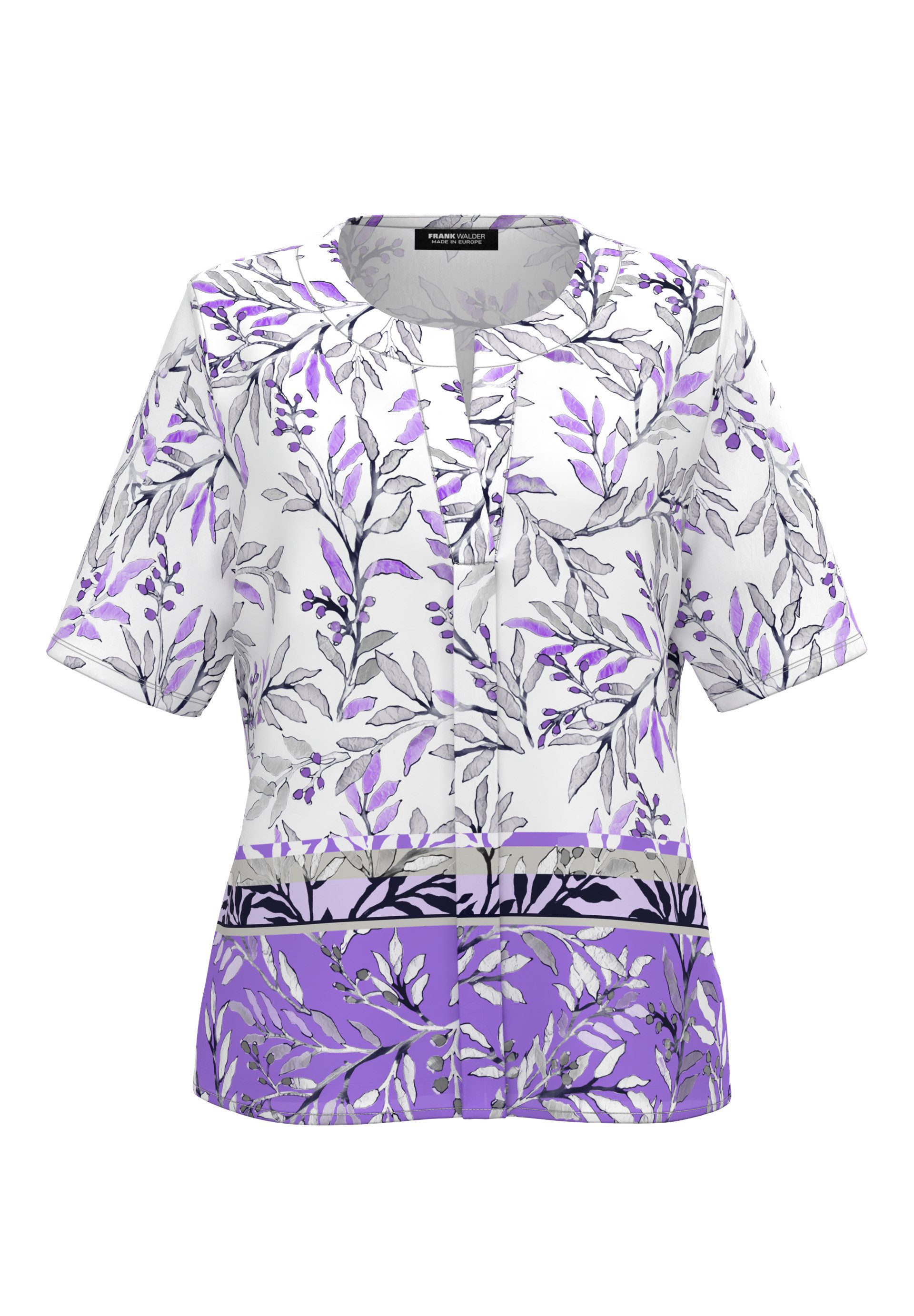 FRANK WALDER Blusenshirt mit pastellfarbenen Ablaufprint