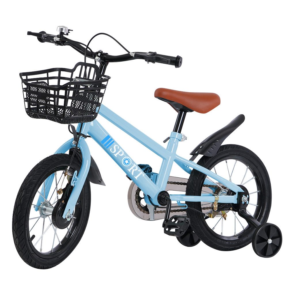 JEOBEST Kinderfahrrad Kinder Fahrrad Fahrräder Bicycle Kinderrad inkl. Korb (12 14 Zoll), 4 Gang, (1-tlg.,Kinder Fahrrad, Fahrrad für Kinder, Mit Hilfsrädern)