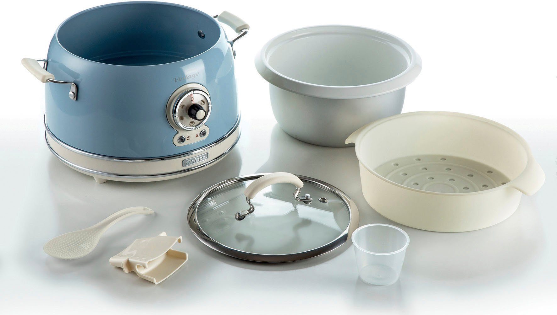 Ariete Multikocher 2904BL, 650 W, 3 l Schüssel, Slowcooker/Reiskocher