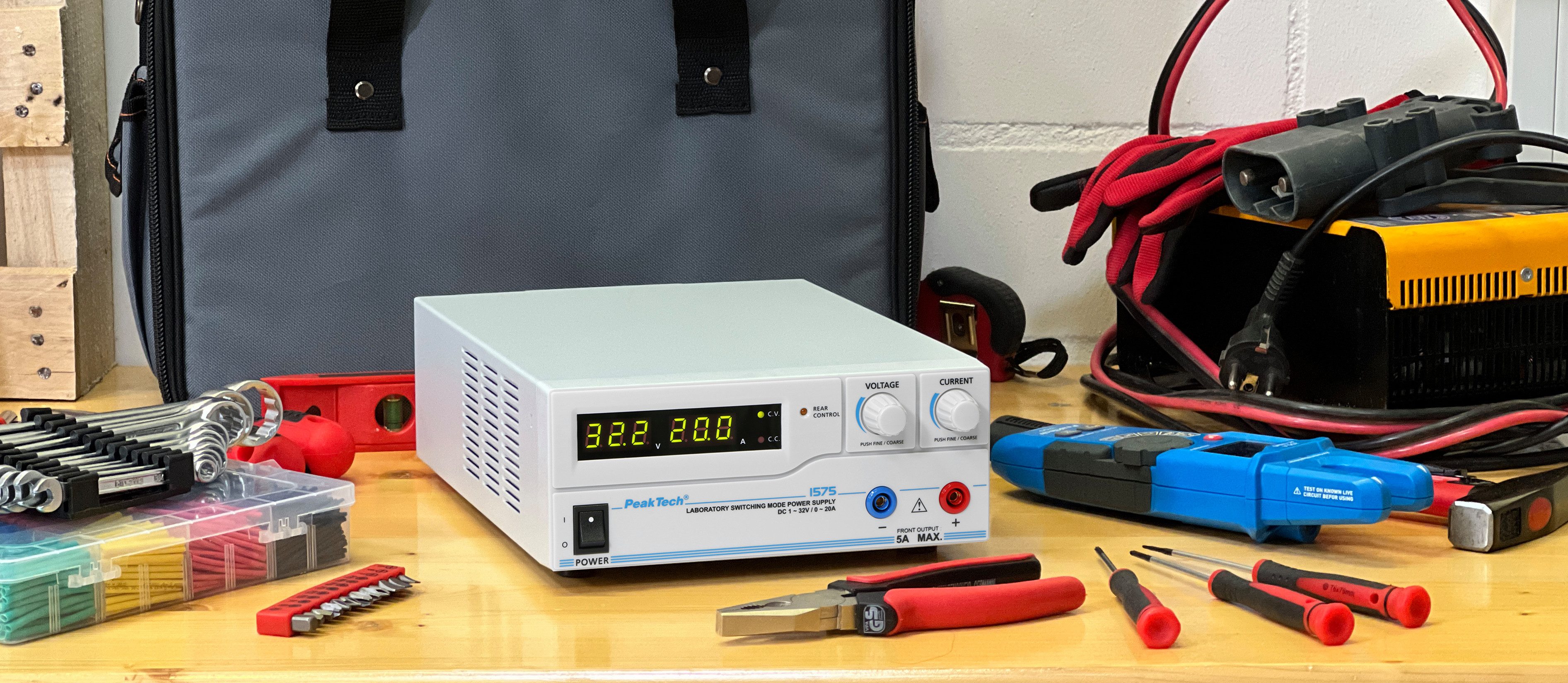 PeakTech Labornetzteil 1-16V / 0-20A DC – Labornetzgerät Labor-Netzteil