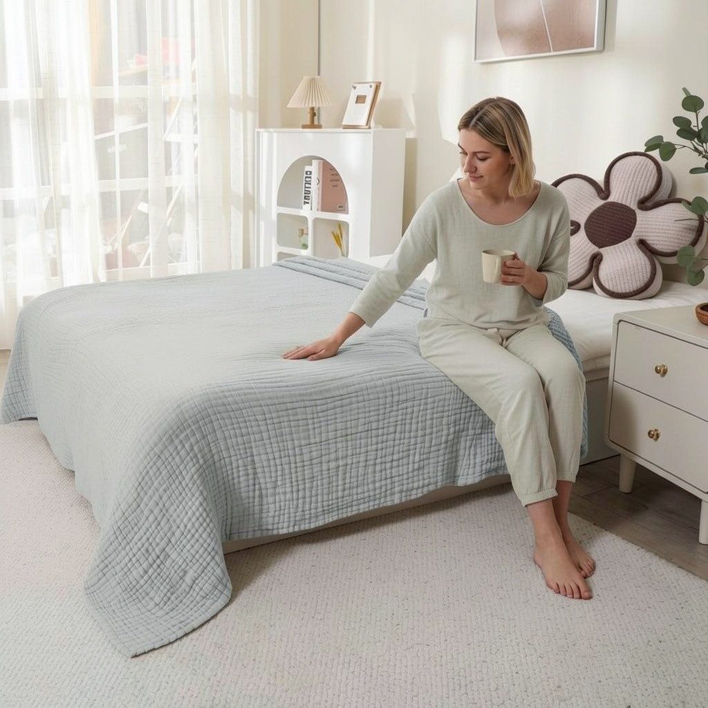 Wohndecke Musselin Decke, JASLIFE, Sommerdecke,100% Baumwolle