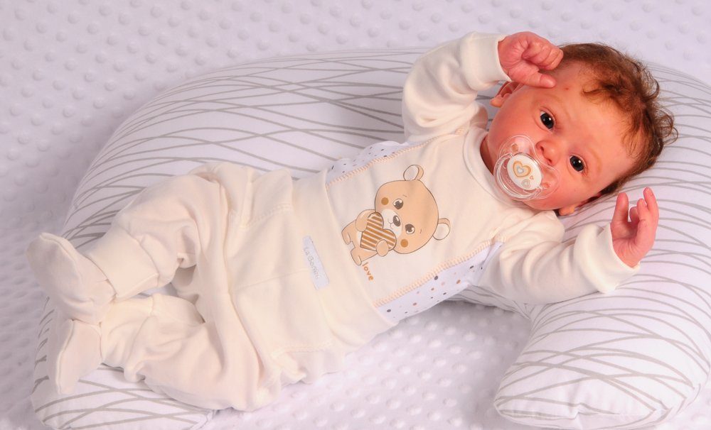 Neugeborene Hose für Baby & Anzug und La Frühchen Hose 3Tlg. Mütze Bortini Body Body und