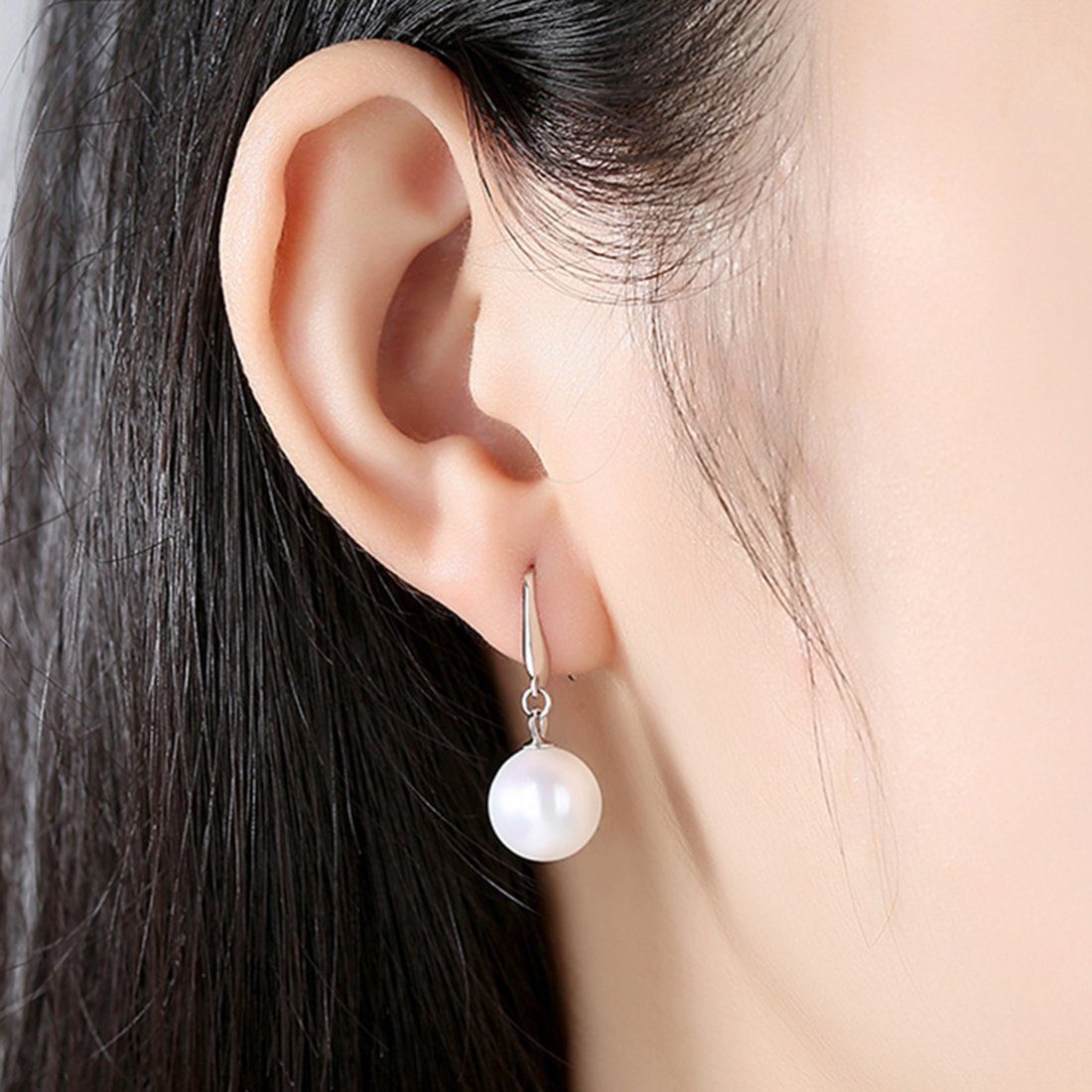 Quaste s925 Damen Ohrhänger Paar Lange Ohrringe Haiaveng Ohrringe, für Ohrringe Quaste Silber-Ohrringe,Perle