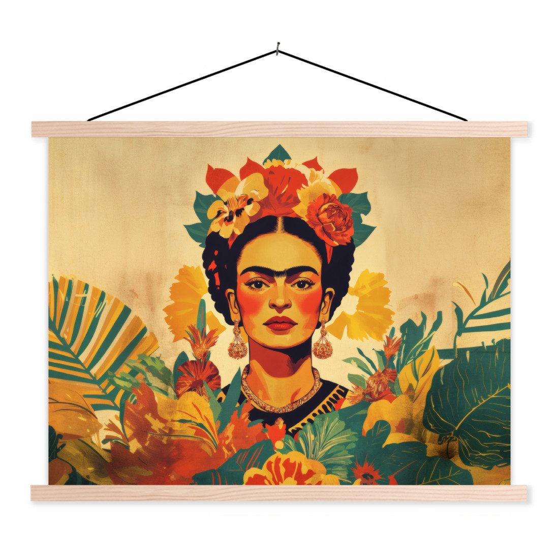 Poster Feminin - Blumen - Schmuck